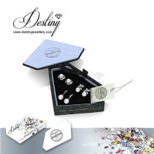Destiny Jewellery Fashion Crystal From Swarovski Pearl Earrings Set